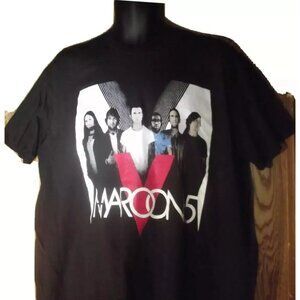 Men's Black Maroon 5 2015 tour Shirt